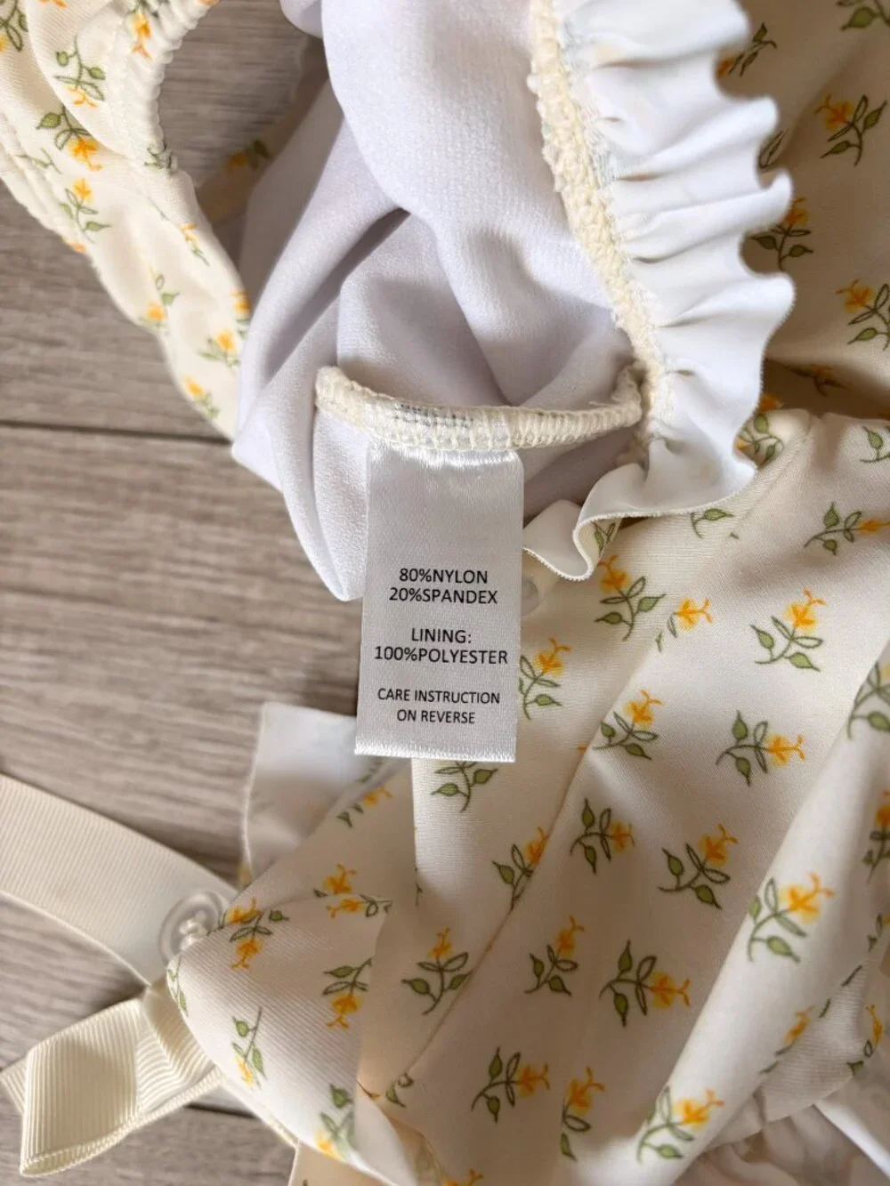Edgehill Collection x Kristin Ellen Hockman Yellow Floral One Piece Swimsuit 3M